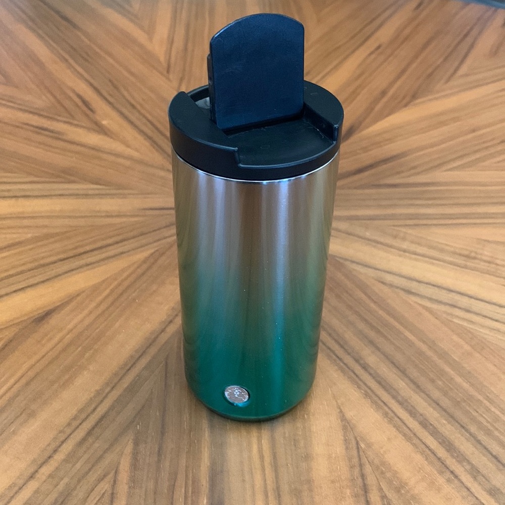 Starbucks travel tumbler 12oz metallic green